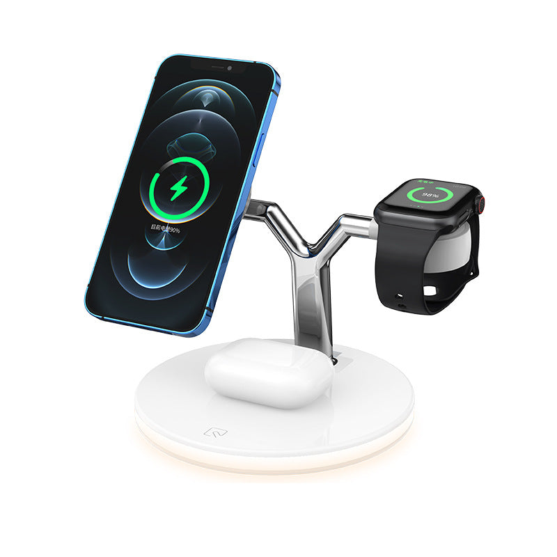 3-in-1 Magnetic Wireless Charger – 15W Fast Charging for Apple Magsafe