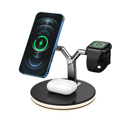 3-in-1 Magnetic Wireless Charger – 15W Fast Charging for Apple Magsafe