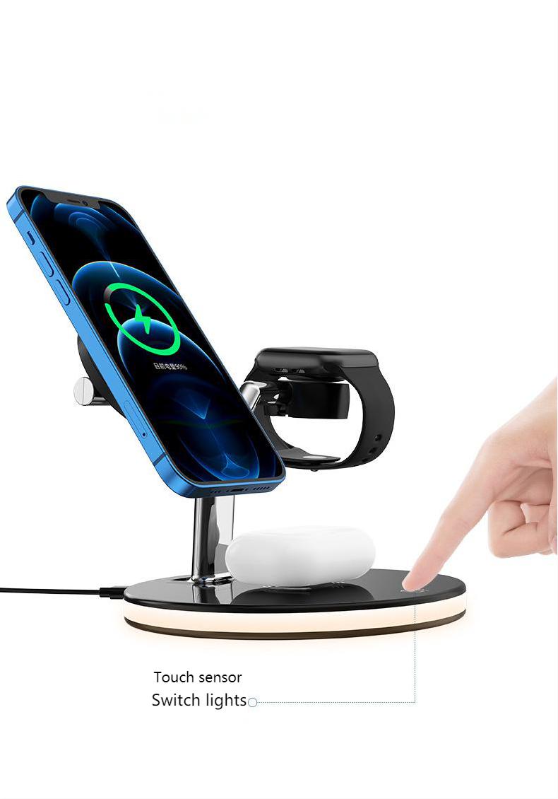 3-in-1 Magnetic Wireless Charger – 15W Fast Charging for Apple Magsafe