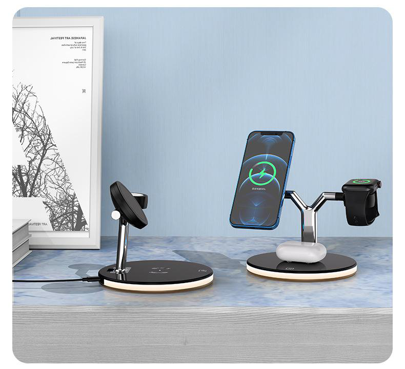 3-in-1 Magnetic Wireless Charger – 15W Fast Charging for Apple Magsafe