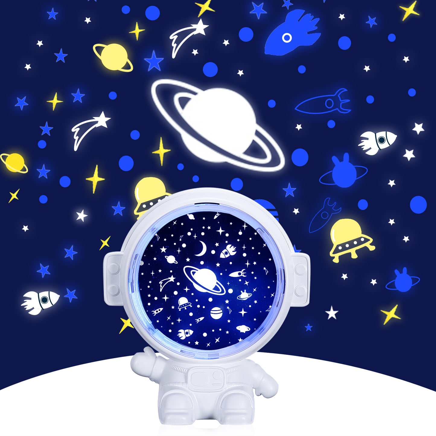 Projecteur d'étoiles galactiques – Veilleuse ciel étoilé, lampe d'astronaute