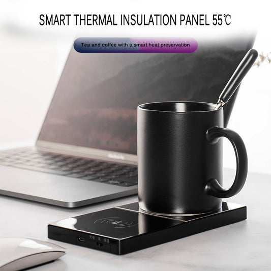 2-in-1 Heating Mug Cup Warmer & Electric Wireless Charger