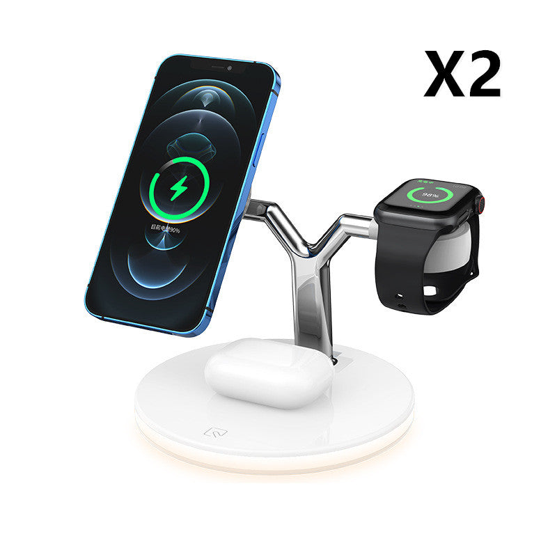 3-in-1 Magnetic Wireless Charger – 15W Fast Charging for Apple Magsafe