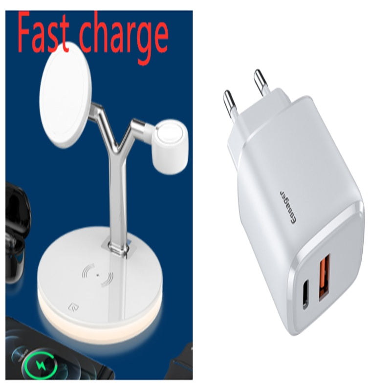 3-in-1 Magnetic Wireless Charger – 15W Fast Charging for Apple Magsafe