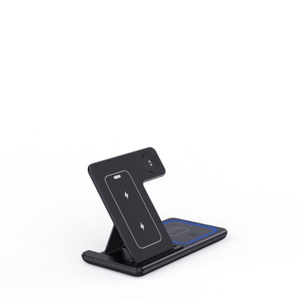 15W 3-in-1 LED Fast Wireless Charger Stand – Foldable Charging Station