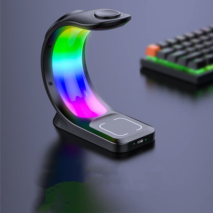 4-in-1 Magnetic Wireless Charger – Fast Charging Station with Ambient Light