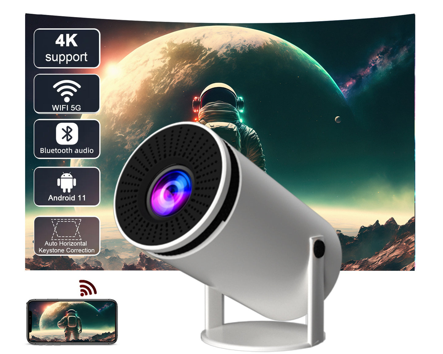 HY300 Smart Android Home Projector