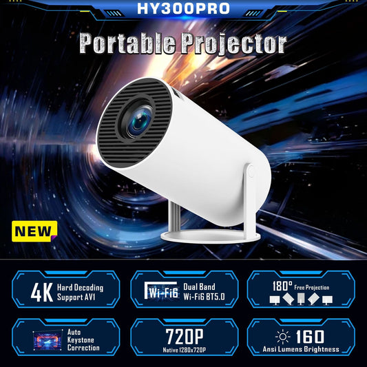 HY300 Pro Mini Portable Home Theater Projector